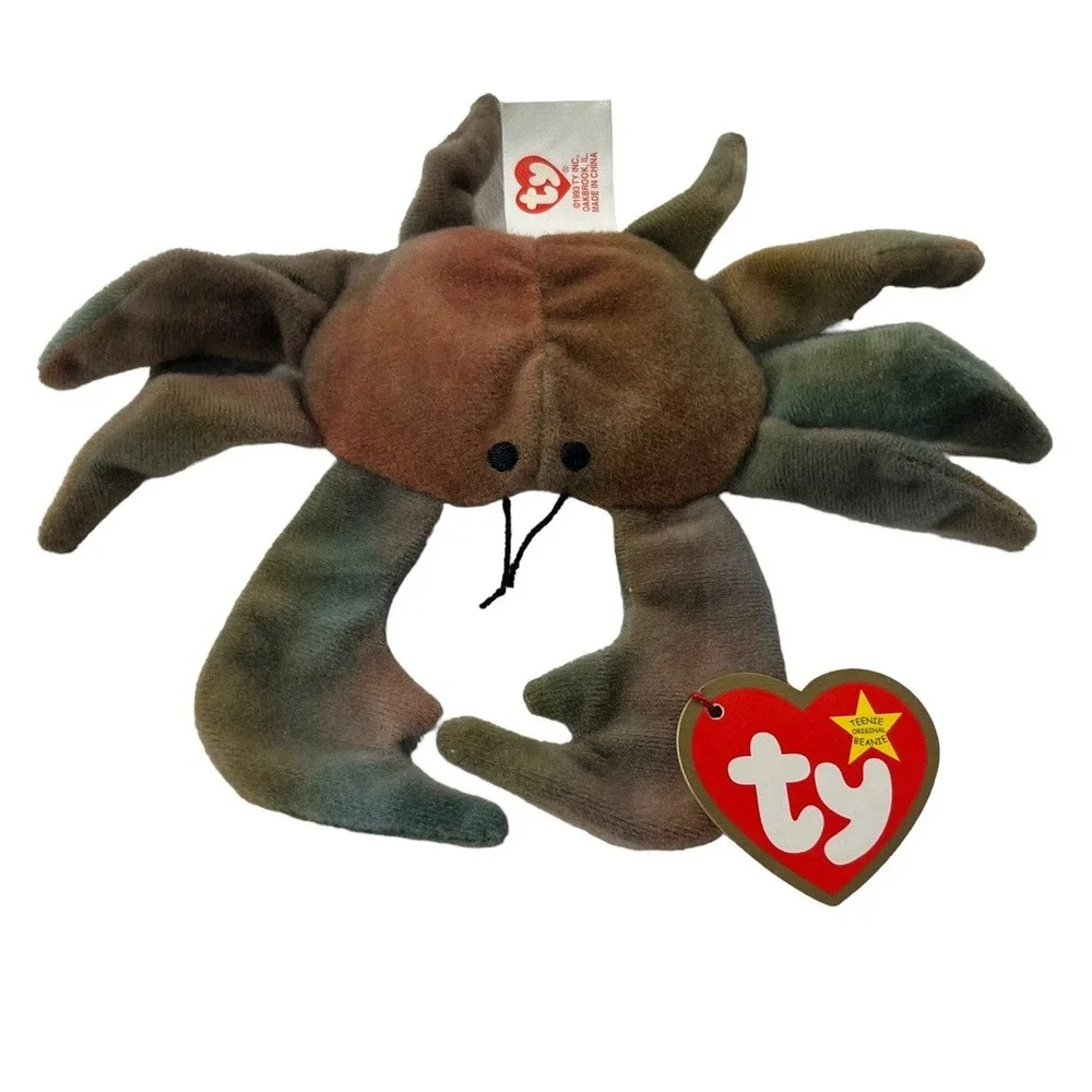 McDonalds Lot of 7 Vintage 1993 Teenie Beanie Babies‎ Pinchers Nuts Squirrel Etc